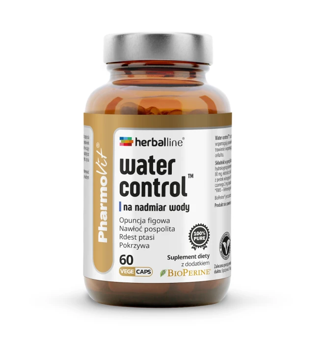 5904703901143---water-control-na-nadmiar-wody-60-kaps-herballine-pharmovit.png Słoik z ciemnego szkła. W składzie: opuncja figowa, nawłoć pospolita, pokrzywa, rdest ptasi. 60 kaps. vege.