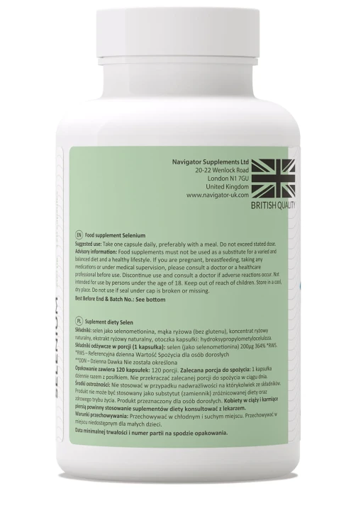 Selenium 200 μg 120 capsules Left.jpg