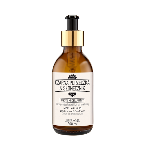 Płyn micelarny Czarna porzeczka & Słonecznik 200 ml - składniki naturalnego pochodzenia