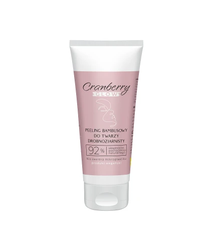 Peeling bambusowy do twarzy Cranberry Glow 50 ml naturalne pochodzenie składników
