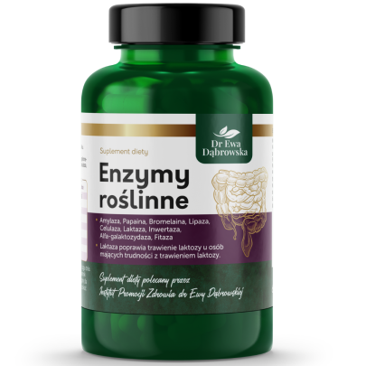 Roślinne enzymy trawienne Dr Ewa Dąbrowska 60 kaps.