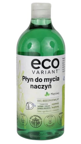 EcoVariant płyn z orzechów piorących do mycia naczyń mięta pieprzowa 750ml